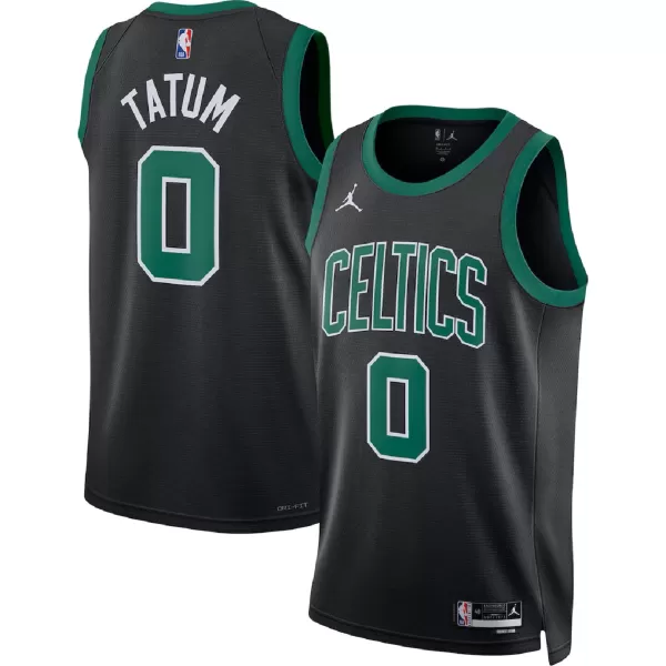 Men's Boston Celtics Tatum #0 Black Swingman Jersey - Statement Edition - thejerseys