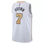 Men's Boston Celtics Brown #7 White Swingman Jersey 2025/26 - City Edition - thejerseys