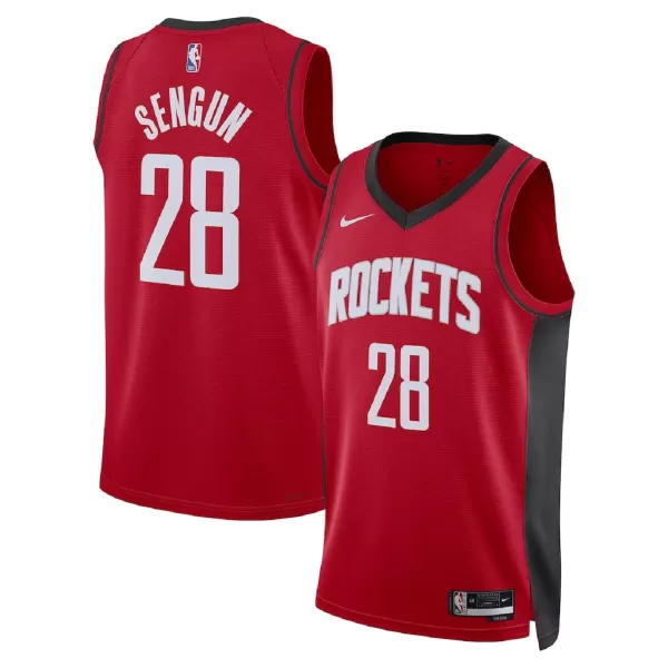 Men's Houston Rockets Şengün #28 Red Swingman Jersey - Icon Edition - thejerseys