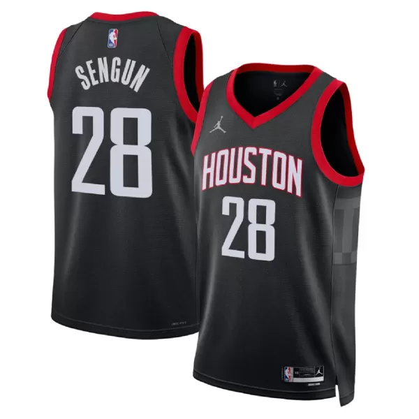 Men's Houston Rockets Şengün #28 Black Swingman Jersey - Statement Edition - thejerseys