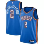 Men's Oklahoma City Thunder Gilgeous-Alexander #2 Blue Swingman Jersey - Icon Edition - thejerseys