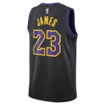 Men's Los Angeles Lakers James #23 Black Swingman Jersey 2025/26 - City Edition - thejerseys