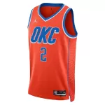 Men's Oklahoma City Thunder Gilgeous-Alexander #2 Red Swingman Jersey - Statement Edition - thejerseys