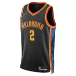 Men's Oklahoma City Thunder Gilgeous-Alexander #2 Black Swingman Jersey - City Edition - thejerseys