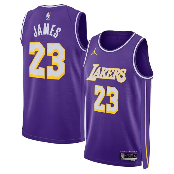 Men's Los Angeles Lakers James #23 Purple Swingman Jersey - Statement Edition - thejerseys