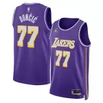 Men's Los Angeles Lakers Dončić #77 Purple Swingman Jersey - Statement Edition - thejerseys