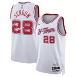 Men's Houston Rockets Şengün #28 White Swingman Jersey 2025/26 - City Edition - thejerseys