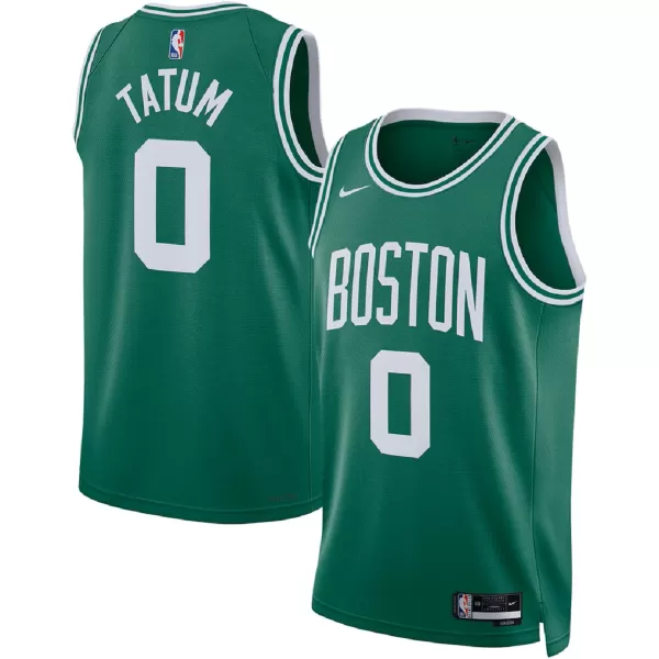 Men's Boston Celtics Tatum #0 Green Swingman Jersey - Icon Edition - thejerseys