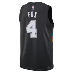 Men's San Antonio Spurs Fox #4 Black Swingman Jersey 2025/26 - City Edition - thejerseys