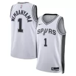 Men's San Antonio Spurs Wembanyama #1 White Swingman Jersey - Association Edition - thejerseys