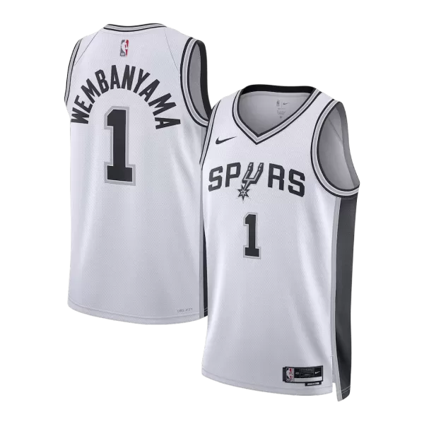 Men's San Antonio Spurs Wembanyama #1 White Swingman Jersey - Association Edition - thejerseys