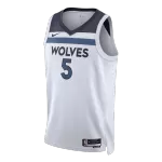 Men's Minnesota Timberwolves EDWAROS #5 White Swingman Jersey 2026 - Association Edition - thejerseys