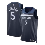 Men's Minnesota Timberwolves EDWAROS #5 Navy Swingman Jersey 2026 - Icon Edition - thejerseys