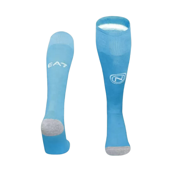 Kids EA7 Napoli Home Soccer Socks 2025/26 - thejerseys