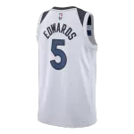 Men's Minnesota Timberwolves EDWAROS #5 White Swingman Jersey 2026 - Association Edition - thejerseys