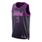 Men's Minnesota Timberwolves EDWAROS #5 Purple Swingman Jersey 2026 - City Edition - thejerseys