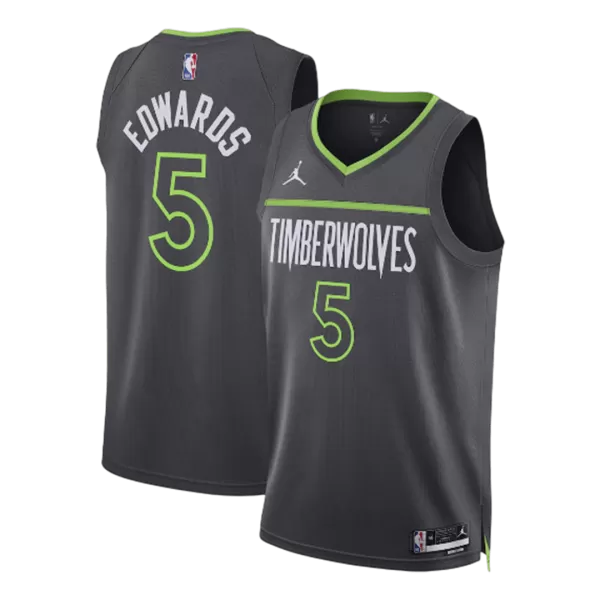 Men's Minnesota Timberwolves EDWAROS #5 Black Swingman Jersey 2026 - Statement Edition - thejerseys