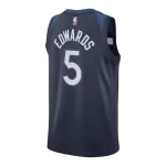 Men's Minnesota Timberwolves EDWAROS #5 Navy Swingman Jersey 2026 - Icon Edition - thejerseys