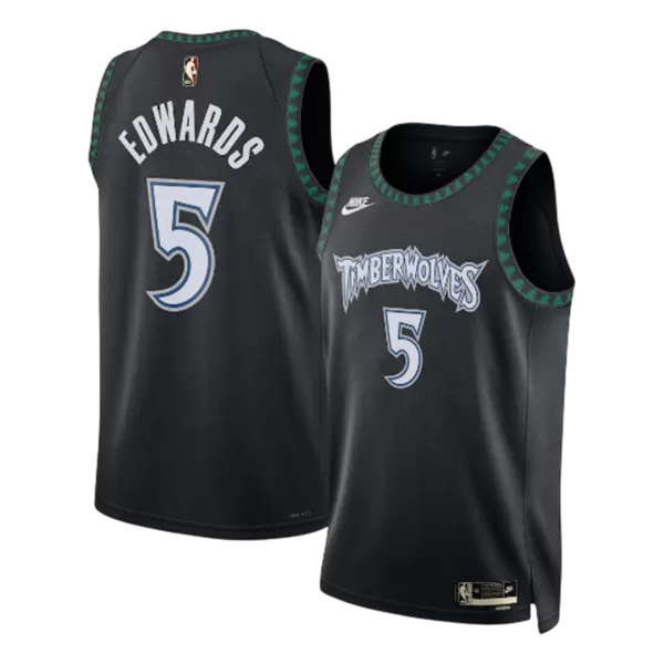 Men's Minnesota Timberwolves EDWAROS #5 Black Swingman Jersey 2026 - Classic Edition - thejerseys