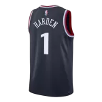 Men's Los Angeles Clippers Harden #1 Navy Swingman Jersey 2025/26 - Icon Edition - thejerseys