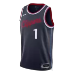 Men's Los Angeles Clippers Harden #1 Navy Swingman Jersey 2025/26 - Icon Edition - thejerseys