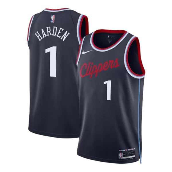 Men's Los Angeles Clippers Harden #1 Navy Swingman Jersey 2025/26 - Icon Edition - thejerseys