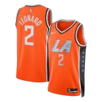Men's Los Angeles Clippers Leonard #2 Orange Swingman Jersey 2025/26 - City Edition - thejerseys
