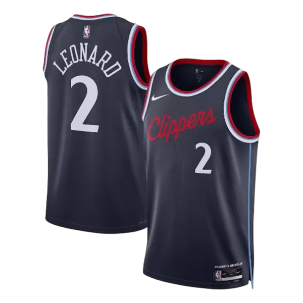 Men's Los Angeles Clippers Leonard #2 Navy Swingman Jersey 2025/26 - Icon Edition - thejerseys