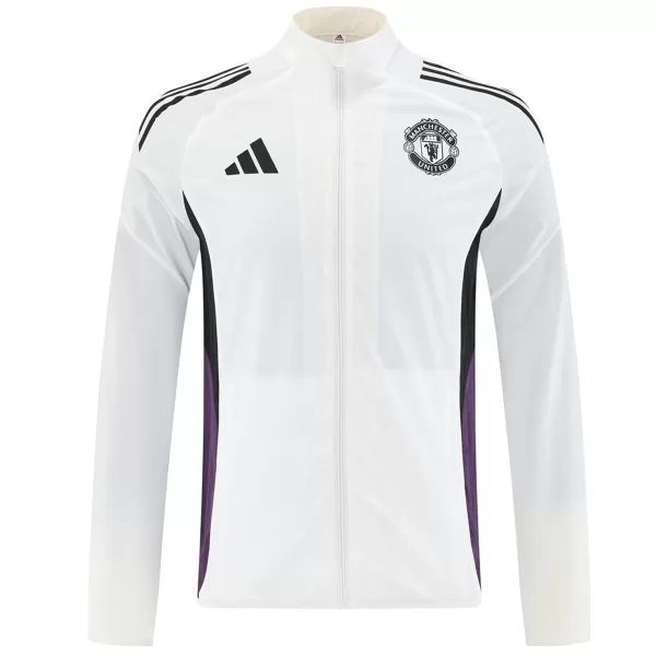 Manchester United Windbreaker Jacket White 2025/26 - thejerseys