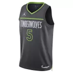 Men's Minnesota Timberwolves EDWAROS #5 Black Swingman Jersey 2026 - Statement Edition - thejerseys