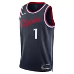 Men's Los Angeles Clippers Harden #1 Navy Swingman Jersey 2025/26 - Icon Edition - thejerseys