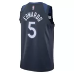 Men's Minnesota Timberwolves EDWAROS #5 Navy Swingman Jersey 2026 - Icon Edition - thejerseys
