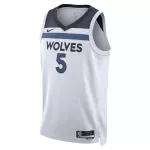 Men's Minnesota Timberwolves EDWAROS #5 White Swingman Jersey 2026 - Association Edition - thejerseys