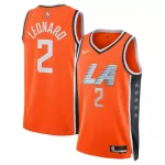 Men's Los Angeles Clippers Leonard #2 Orange Swingman Jersey 2025/26 - City Edition - thejerseys