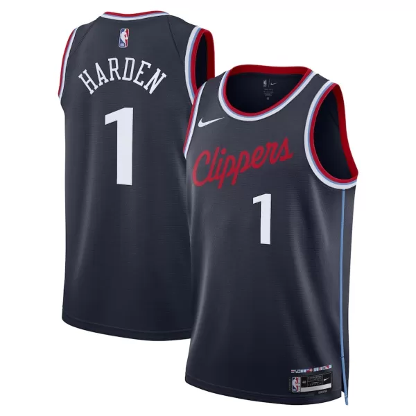 Men's Los Angeles Clippers Harden #1 Navy Swingman Jersey 2025/26 - Icon Edition - thejerseys