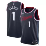 Men's Los Angeles Clippers Harden #1 Navy Swingman Jersey 2025/26 - Icon Edition - thejerseys
