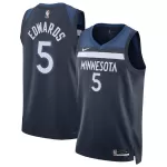 Men's Minnesota Timberwolves EDWAROS #5 Navy Swingman Jersey 2026 - Icon Edition - thejerseys