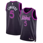 Men's Minnesota Timberwolves EDWAROS #5 Purple Swingman Jersey 2026 - City Edition - thejerseys