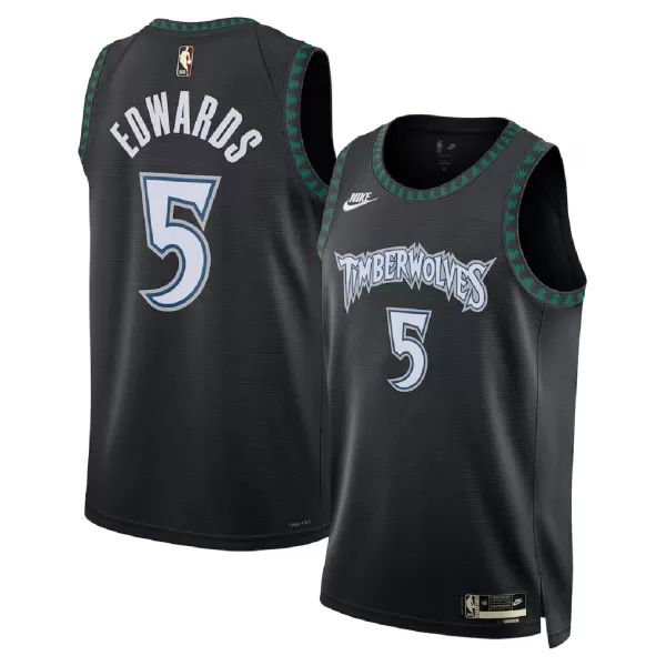 Men's Minnesota Timberwolves EDWAROS #5 Black Swingman Jersey 2026 - Classic Edition - thejerseys