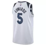 Men's Minnesota Timberwolves EDWAROS #5 White Swingman Jersey 2026 - Association Edition - thejerseys