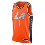 Men's Los Angeles Clippers Harden #1 Orange Swingman Jersey 2025/26 - City Edition - thejerseys