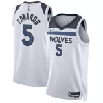 Men's Minnesota Timberwolves EDWAROS #5 White Swingman Jersey 2026 - Association Edition - thejerseys