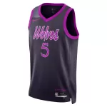 Men's Minnesota Timberwolves EDWAROS #5 Purple Swingman Jersey 2026 - City Edition - thejerseys