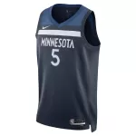 Men's Minnesota Timberwolves EDWAROS #5 Navy Swingman Jersey 2026 - Icon Edition - thejerseys