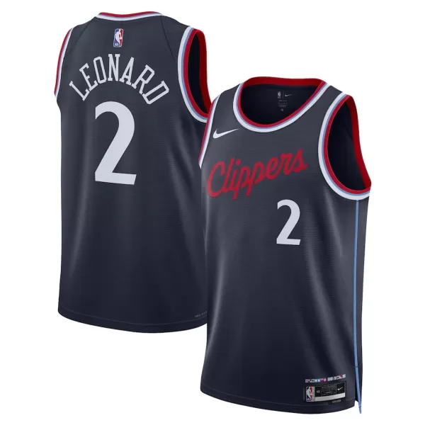 Men's Los Angeles Clippers Leonard #2 Navy Swingman Jersey 2025/26 - Icon Edition - thejerseys