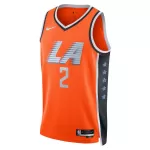 Men's Los Angeles Clippers Leonard #2 Orange Swingman Jersey 2025/26 - City Edition - thejerseys