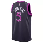 Men's Minnesota Timberwolves EDWAROS #5 Purple Swingman Jersey 2026 - City Edition - thejerseys