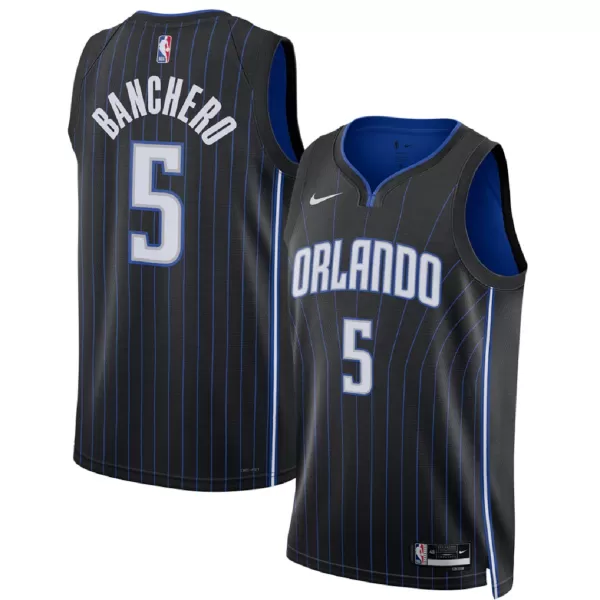 Men's Orlando Magic Paolo Banchero #5 Black Swingman Jersey - Icon Edition - thejerseys
