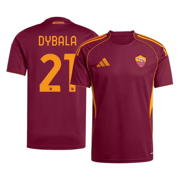 DYBALA #21 Roma Home Soccer Jersey 2025/26 Red - thejerseys