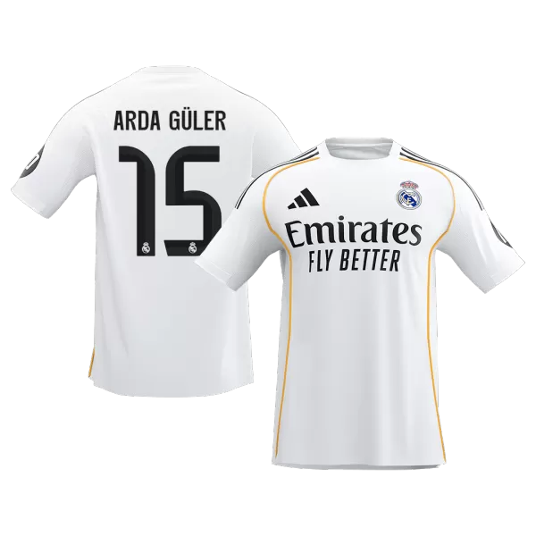 ARDA GÜLER #15 Real Madrid Home Soccer Jersey 2025/26 White - thejerseys